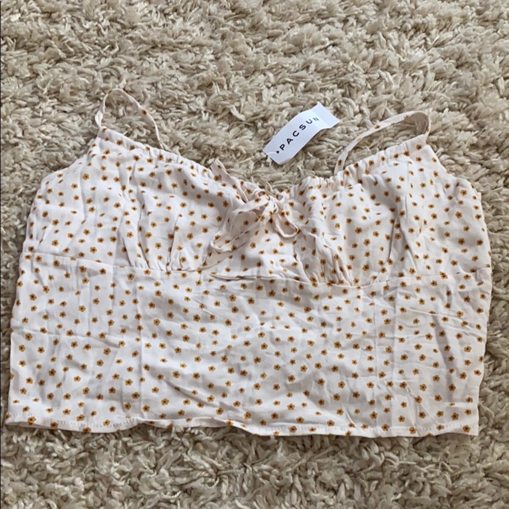 pacsun flower tank top